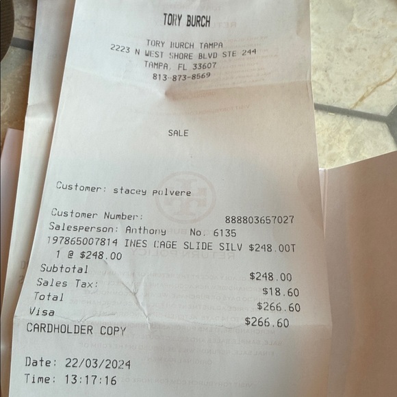 🩶 Tory Burch Ines Cage Slide Silver Wild Mushroom 🍄‍🟫 🩶 - Picture 9 of 12